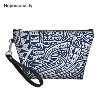 

Nopersonality Water Resistant Makeup bag Printing Polynesian Flower Cosmetic Bag Organizer Bag Women Multifunction Beauty Bag