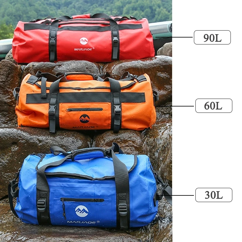 Large capacity beach waterproof bag outdoor wear-resisting navigational Travel Shoulder Bags hiking drifting backstream bag