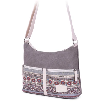 

New 2019 Brand Women's Canvas Bag Fashion Casual Shoulder Bag Classic Chinese Style Ladies Canvas Shoulder Messenger Bag 2.5