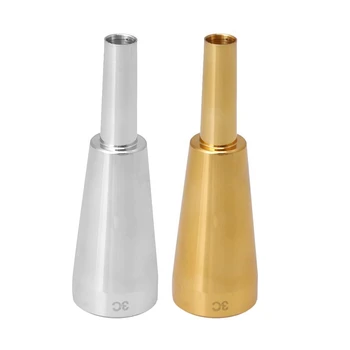 

2x 3C Trumpet Mouthpiece Silver/Gold Meg Metal Trumpet for Yamaha Or Bach Conn and King Trumpet C Trumpet