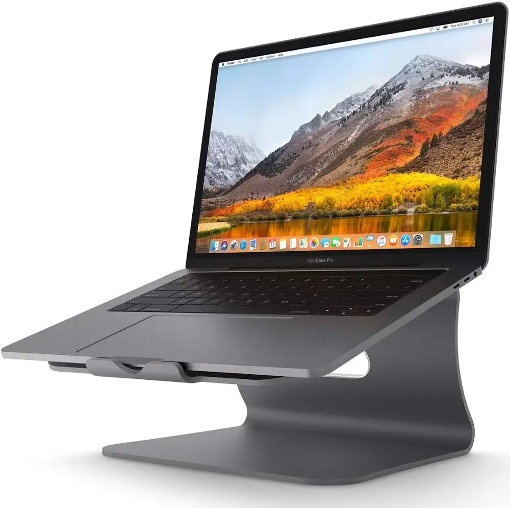 Gray Алюминиевый охлаждающий держатель для ноутбука Apple MacBook Pro ASUS hp lenovo samsung sony Dell 11 ''-16'' ноутбук - Цвет: Gray