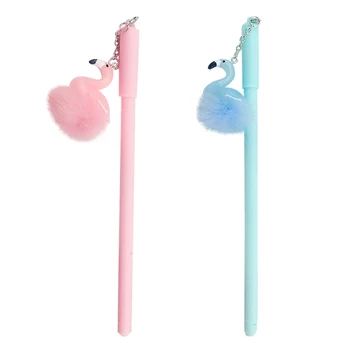 

2pcs Cute Gel Pens with Pendant Lovely Writing Pen Students Stationery School Supplies for Home Office (Random Color)