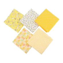 Сделай Сам сшитый вручную детский хлопковый цветочный носовой платок с принтом для мальчиков и девочек, маленький цветочный Повседневный модный платок, 5 шт