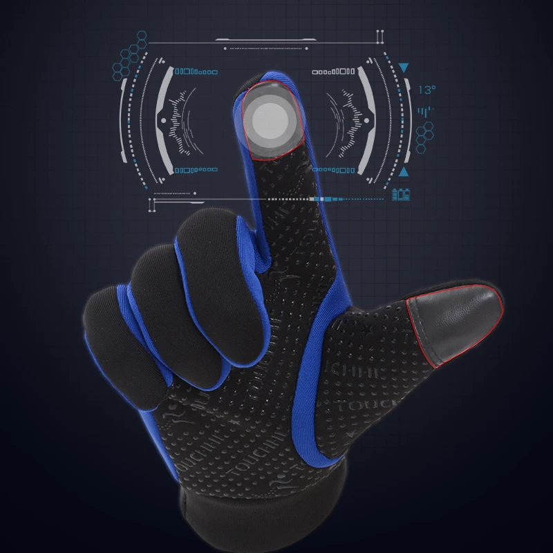 Зимние велосипедные перчатки с сенсорным экраном, полный палец, противоскользящие, для улицы, для мотоцикла, перчатки для инструментов, спортивные перчатки, Экипировка для мужчин и женщин