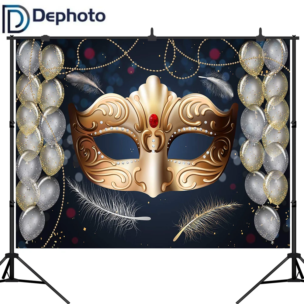 Dephoto карнавальный маскарадный фон для фотосъемки Марди Гра танцевальное платье