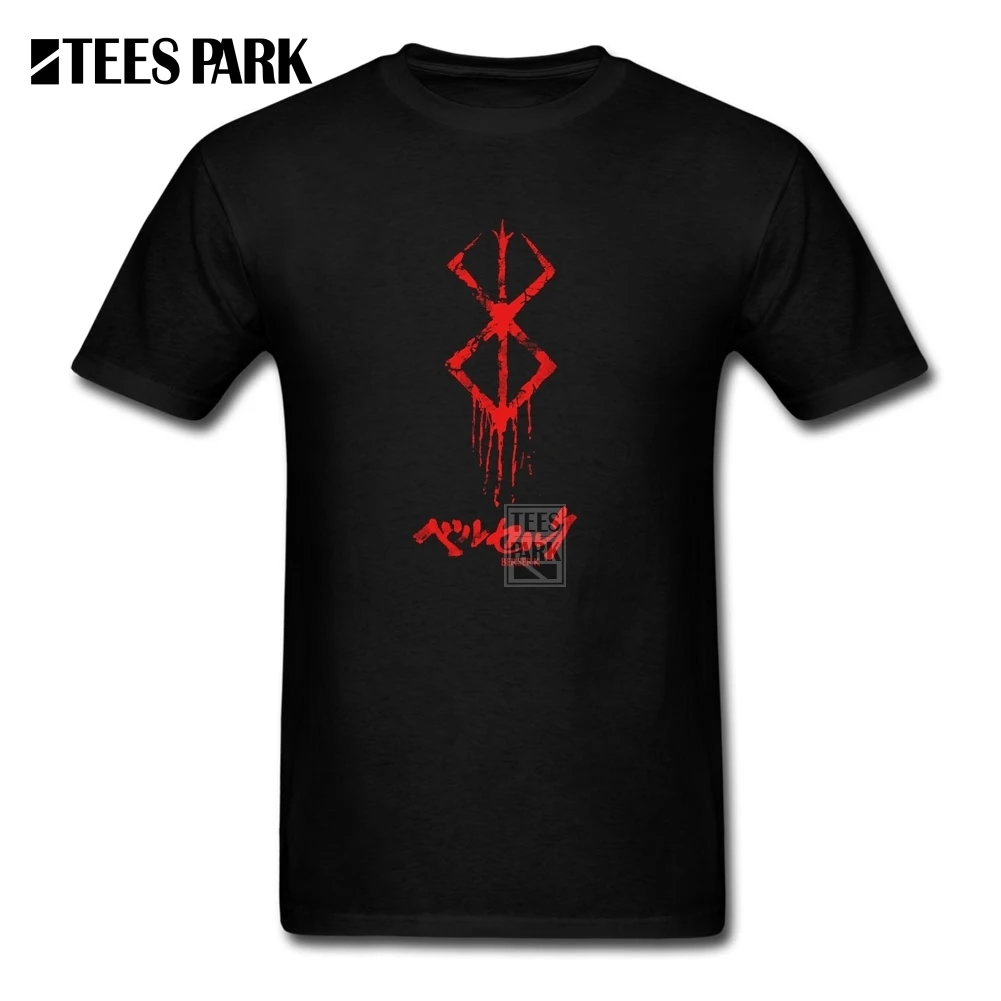 Berserk Mark Simbol Аниме Манга Мужская футболка Crewneck с коротким рукавом Новые мужские