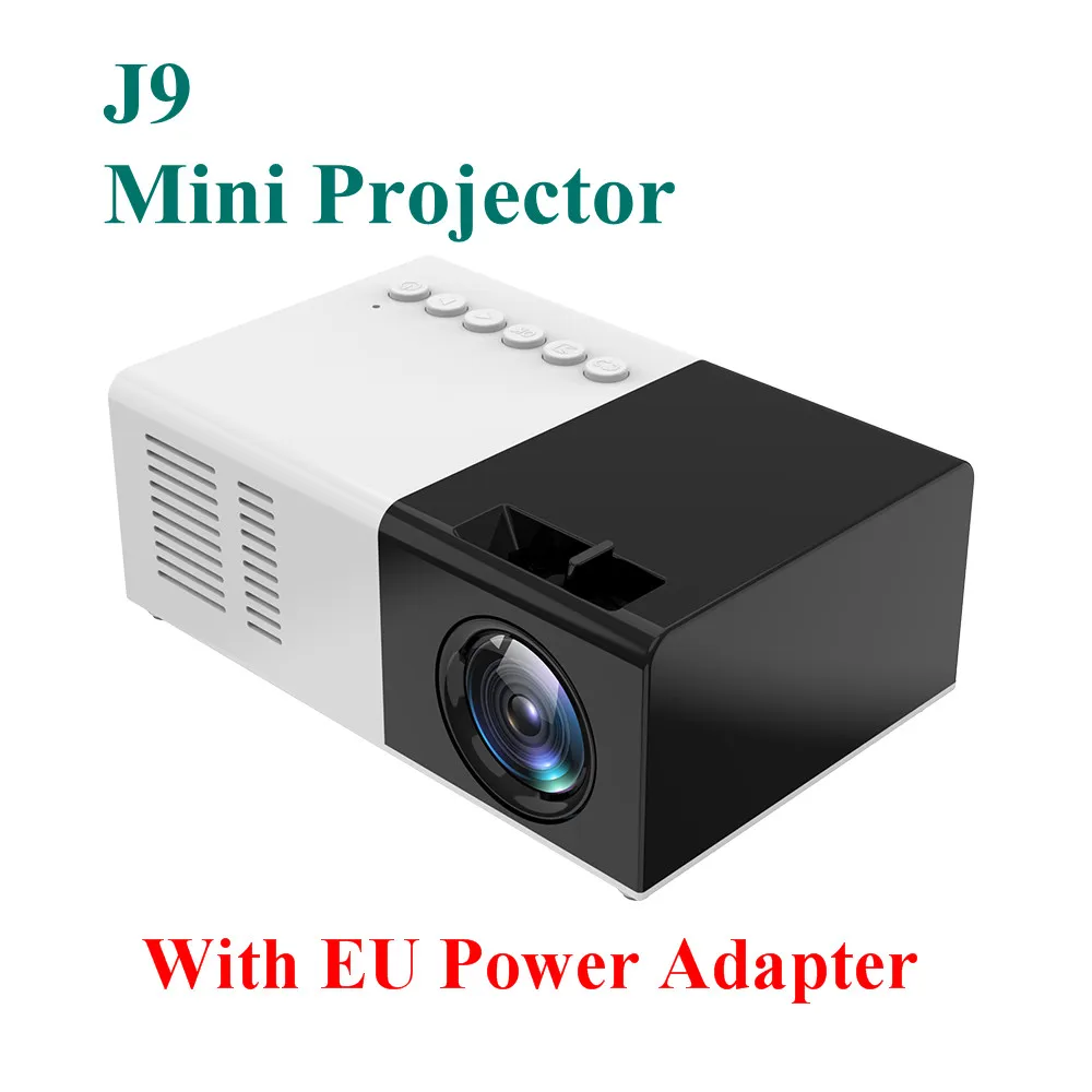 Портативный мини-проектор J9 с поддержкой 1080P домашний проектор AV USB TF карта USB портативный карманный проектор EU/US Plug PK YG300
