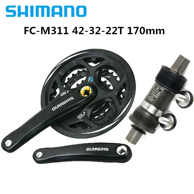 

SHIMANO ALTUS FC-M311 square hole sprocket wheel 8 speed 24 speed mountain bike 22-32-42T 170mm with UN26 shaft new original