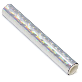 

3M x 1 Roll Sliver Diamond Color Hot Foil Paper Heat Activated Glimmer Holographic Transfer Sheets Hot Stamping Paper