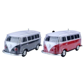 

2Pcs Auto Ws-267Bt Mini Bluetooth Mini Bus Speaker Sound Box Mp3 + + U Disk + Tf + Fm - Red & Black