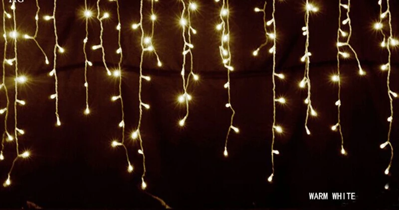 5 м, Рождественская гирлянда, светодиодный светильник для занавесок, гирлянда, s Droop, 0,4-0,6 м, садовый уличный карниз, наружный декоративный Сказочный светильник