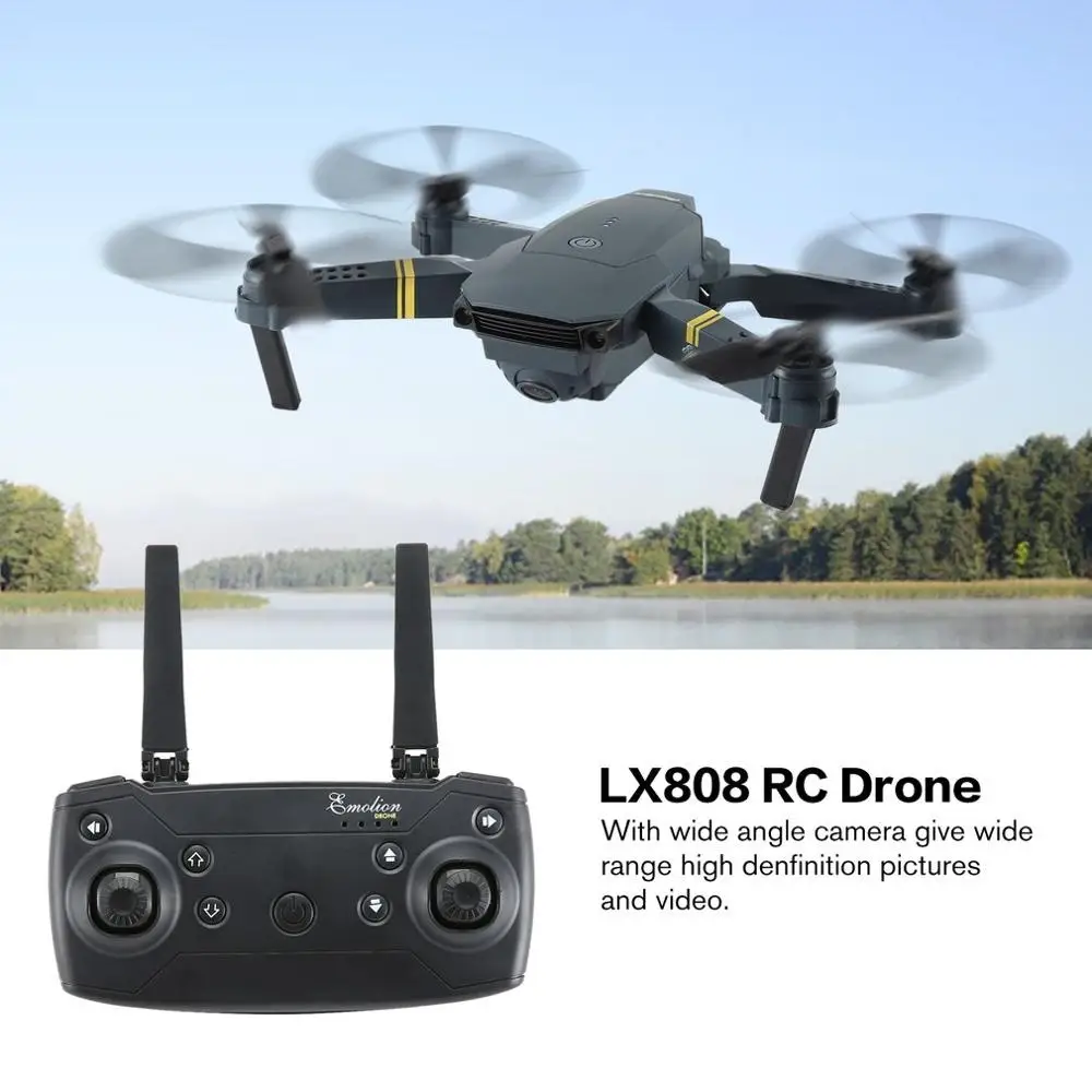 LX808 2,4 ГГц Wi-Fi FPV складной Радиоуправляемый Дрон с широкоугольной HD камерой режим удержания высоты Безголовый радиоуправляемая модель самолета RTF
