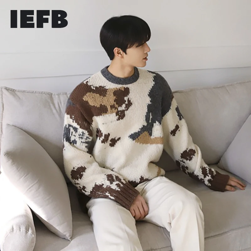 Good Buy Thick Sweater IEFB Korean Pullover Neck-Kintwear Trend Loose Vintage Men's Winter Autumn 1005001878679010