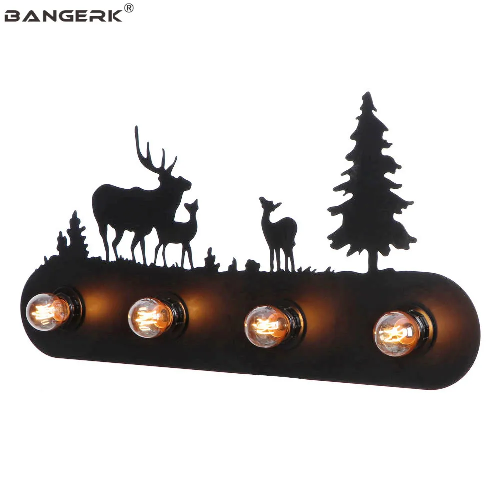 Industrial Wind LED Wall Lamp Switch Sconces Light Loft Decor Vintage Design Black Iron Edison Lights Home Lighting | Освещение