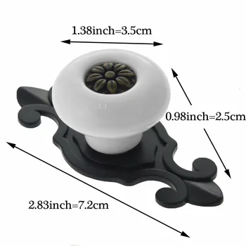 

6PCS Vintage Ceramic Cabinet Dresser Knobs Cupboard Door Drawer Pull Handle Fashionable And Pure Color Design