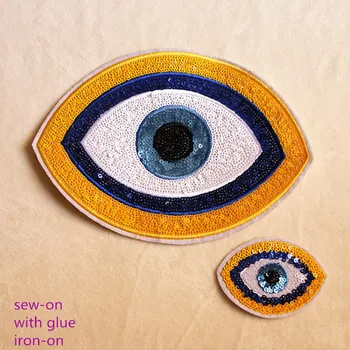 

Patch Fabric Patch Embroidery Sequins Eye Patch Denim T-shirt Decoration Patch Diy Hole Repair Accessories