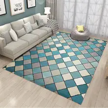 35 синий белый серый плед геометрический Коврик Скандинавская Современная гостиная Большой размер цветной ковер пол ковры спальня винтажный Противоскользящий