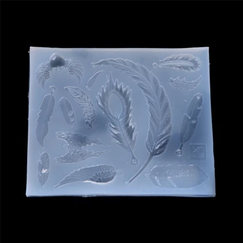 

JAVRICK Mold for jewelry Feather charms pendant Resin Silicone Mould handmade tool epoxy resin molds