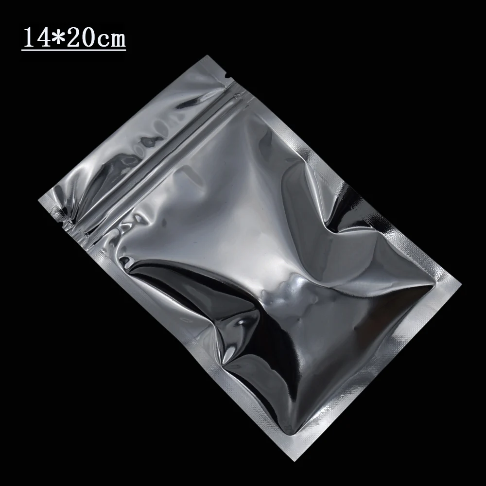 

14x20cm Wholesale Mylar Ziplock Food Bag Self Seal Metallic Package Bag for Food Water Proof Storage Bag with Zipper 1000Pcs