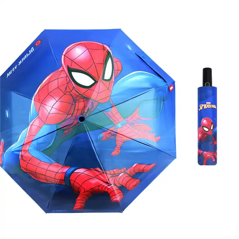 漫画スパイダーマン自動子供傘雨折りたたみ男性耐久性のある強力なカラフルな傘雨サニーファッション傘 Umbrellas Aliexpress