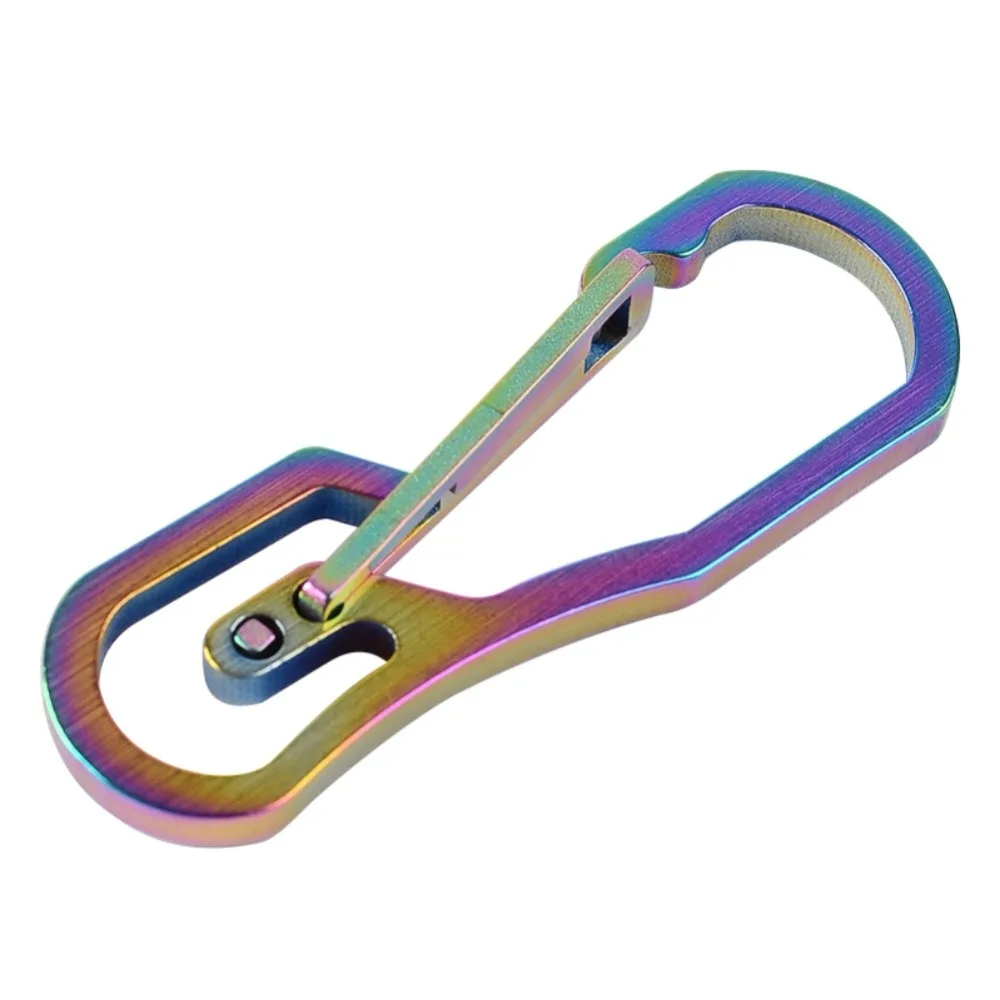 

Outdoor Camping Climbing Buckle Tactic Titanium Carabiner Alloy Climbing Carbine Clip Hooks Key Tool Multi-function