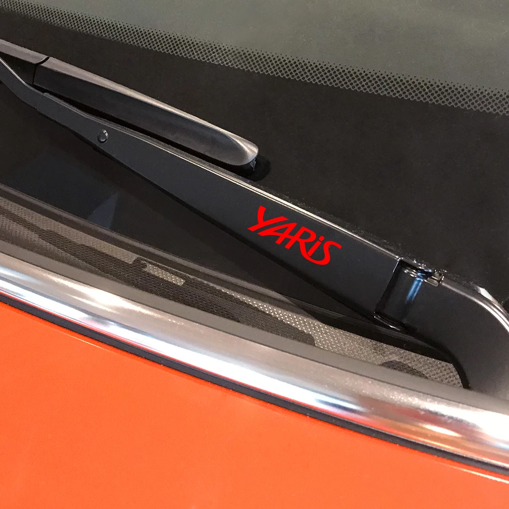 Автомобильный Стайлинг, наклейки на стеклоочиститель для Toyota Yaris, Светоотражающие ПВХ наклейки, наклейка, водонепроницаемый авто Декор, виниловые наклейки, аксессуары