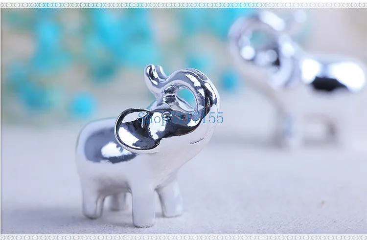 100pcs Silver Elephant Place card Holders Wedding table Decoration Party Supplies favors gifts for Bridal Shower