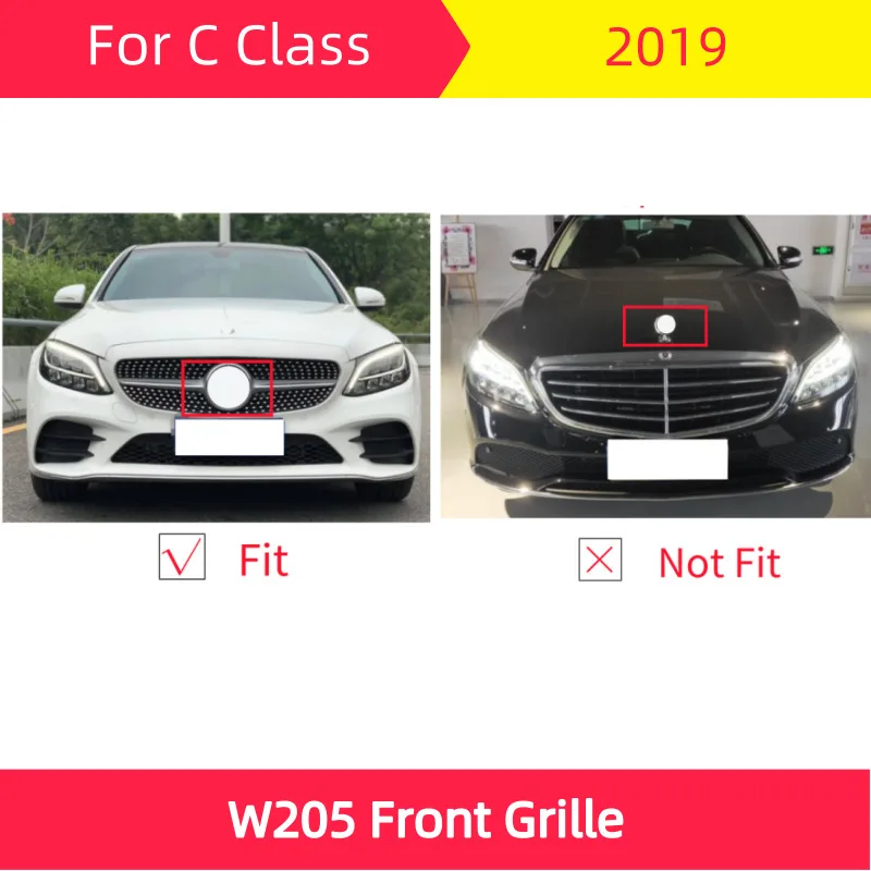 GT Передняя решетка для mercedes W205 подходит для C Class C180 C260 C300 Решетка переднего бампера amg GT R СТИЛЬ ABS не подходит c63