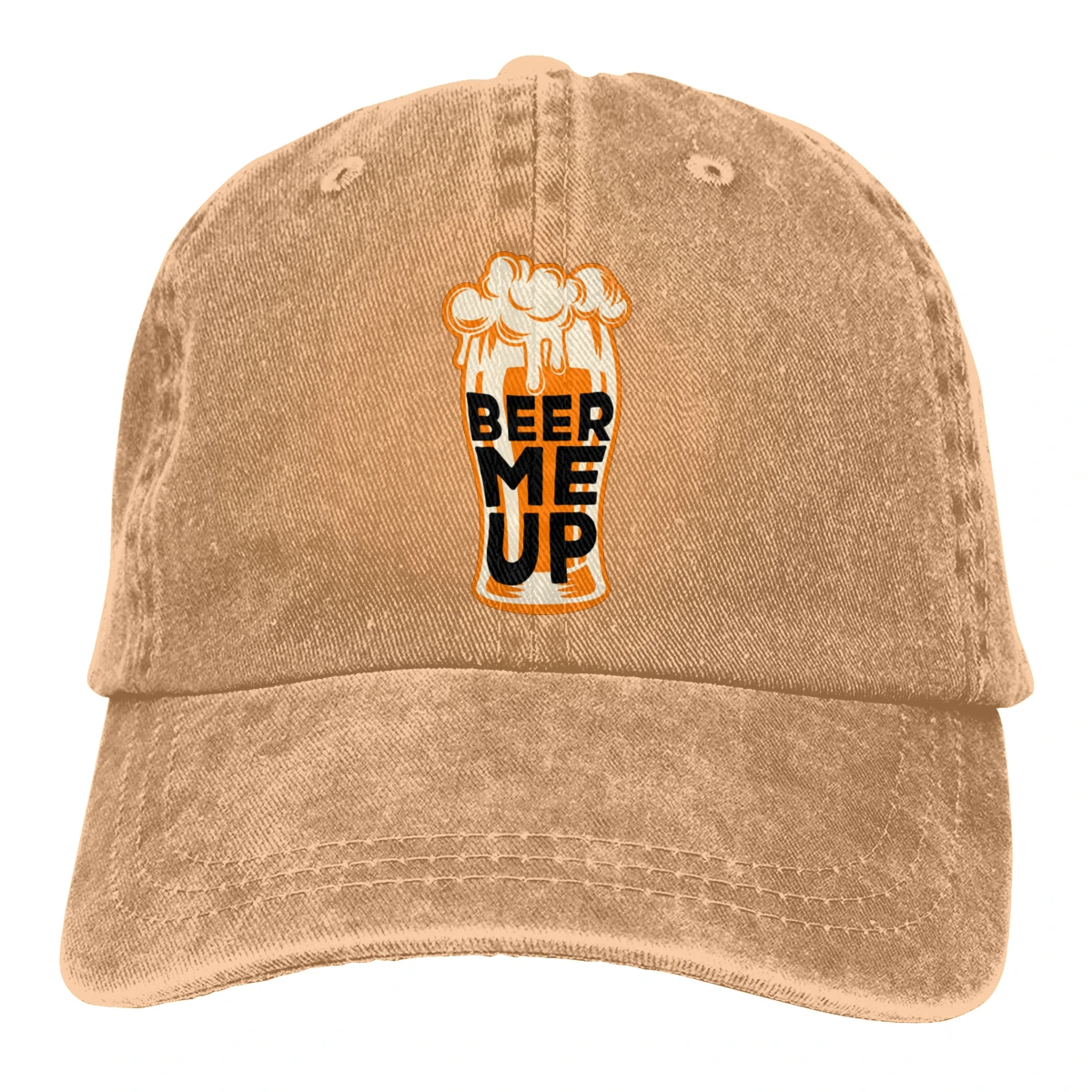 Beer Me Up Casquette Черная мужская и женская джинсовая бейсболка с ремешком Регулируемая Кепка для гольфа - Цвет: Хаки