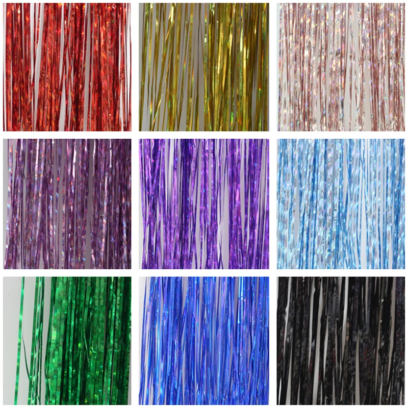 Цветной светлый дождик яркого цвета 2 м занавеска для дня рождения свадьбы