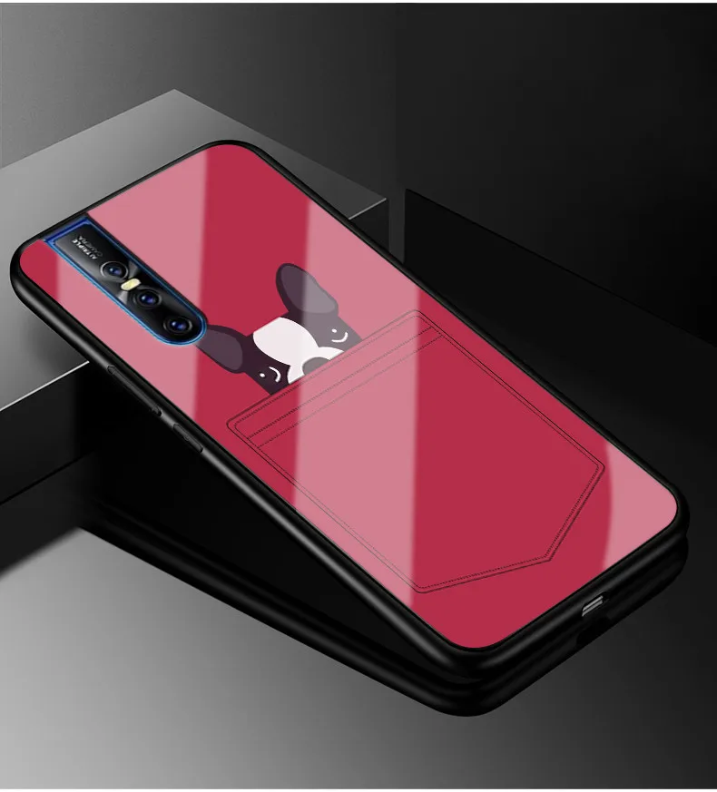 20 Чехол для Vivo V15 Pro, жесткое стекло для ПК, чехол для телефона, черный чехол-бампер из ТПУ для Vivo V15 V15Pro V 15 Pro Gass, чехол для VivoV15 Pro - Цвет: 20