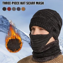 Winter Hat Scarf Mask 3-PieceFor Men Women Hat Warm Ear Protection Windproof Knitted Beanie Neck Set Accessories
Winter Hat Scarf Mask 3-PieceFor Men Women Hat Warm Ear Protection Windproof Knitted Beanie Neck Set Accessories
