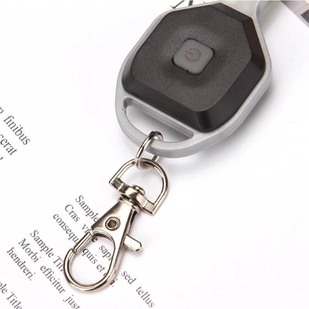 Mini LED Flashlight Keychain Light Portable Key Lanterna Small Torch 2 Modes Outdoor Glare USB Rechargeable