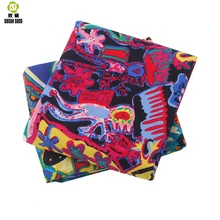 Shuanshuo хлопковый текстиль с принтом сшитая неровная Лоскутная Ткань для женской одежды платье DIY ручной работы на полметра