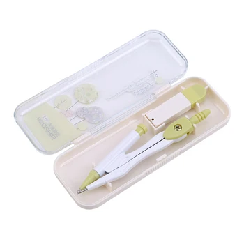 

1 Set School Metal Compass Cute Girl Stationery Student Drawing Compasso Geometry Math Drafting Tools (Included Box Pencil)