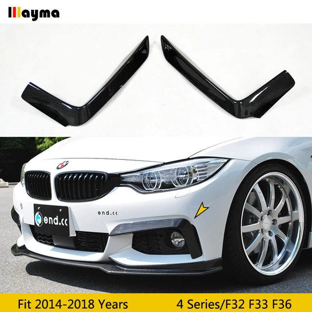 F32 F33 F36 M-Sport Bumper Carbon Fiber Front Lip Splitter Cover trim for  BMW 425i 428i 430i 435i 440i M-Tech 2014 - 2020 Year - AliExpress