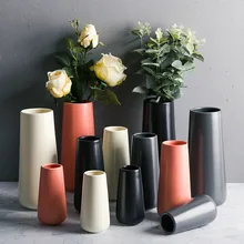 Скандинавские украшения дома цветы вазы декоративные для дома аксессуары современные тусклые полированные цветные glazeceramics
