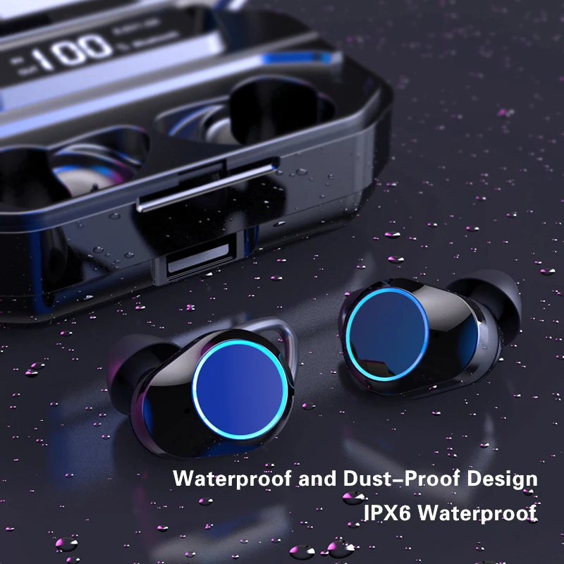 Bluetooth 5,0 наушники TWS True Беспроводные наушники спортивные наушники Hifi Bass 9D стерео гарнитуры с зарядным устройством