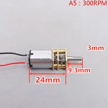  5V DC Micro N20 Gear Motor Slow Speed Metal Gearbox Reducer Electric Motor DIY Toy 40/60/28/150/300/110 RPM 