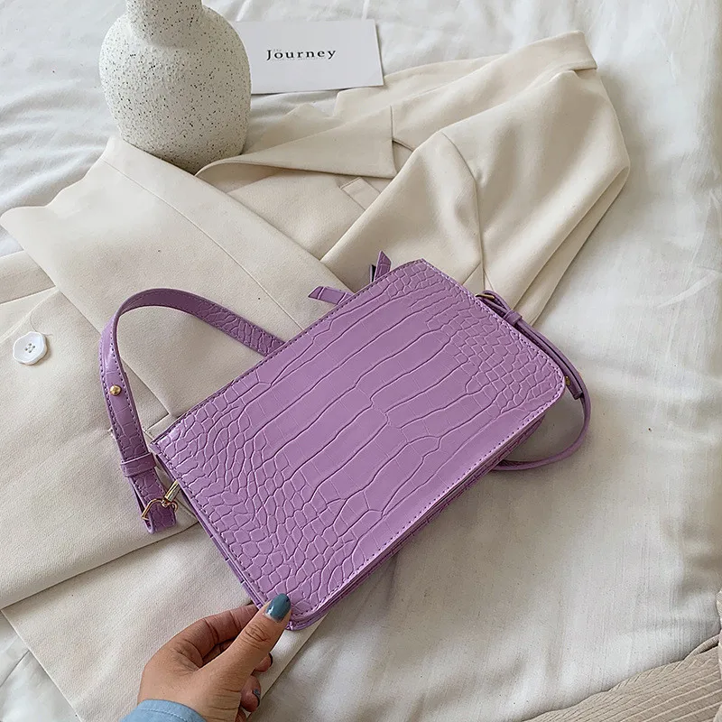 

2020 Fashion Ladies Shoulder Bag PU Leather Solid Color Messenger Bag Ladies Casual Zipper Shoulder Bag Female Travel Handbag