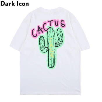 

Dark Icon Cactus Hiphop T-shirt Men Women Short Sleeved Street Men's Tshirts Cotton Tee Shirts Streetwear Cloth