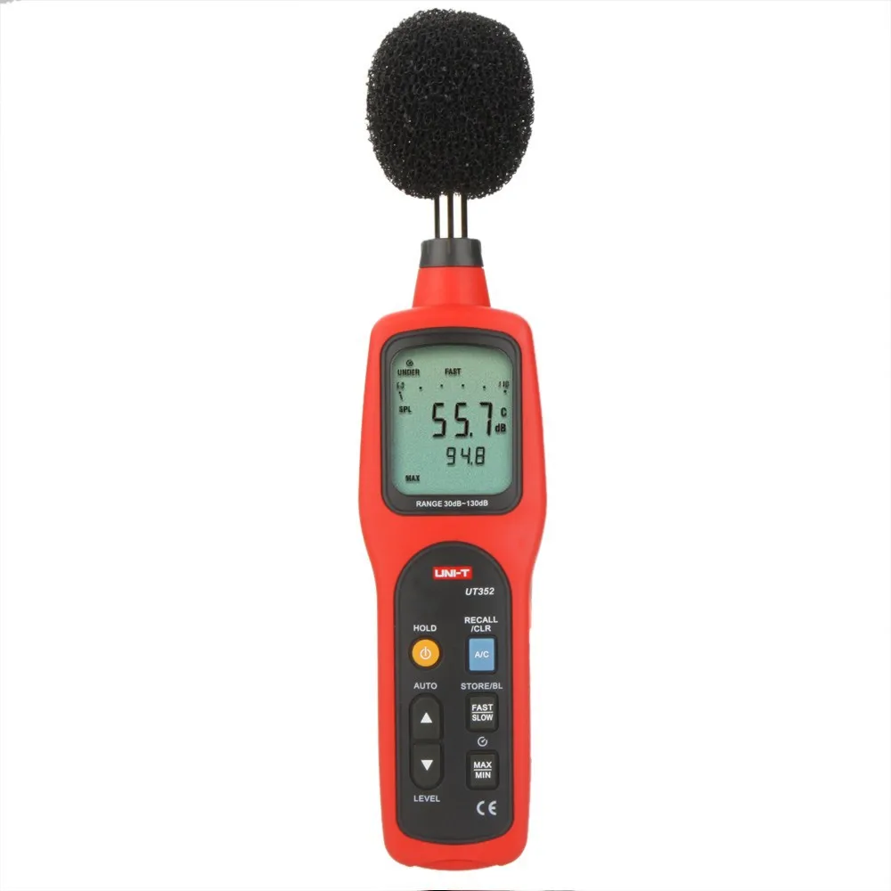 

UNI-T UT352 Digital Sound Level Meter 30-130dBA Decibel Meter Professional Audio Noise Measure Device with Data Loggingg