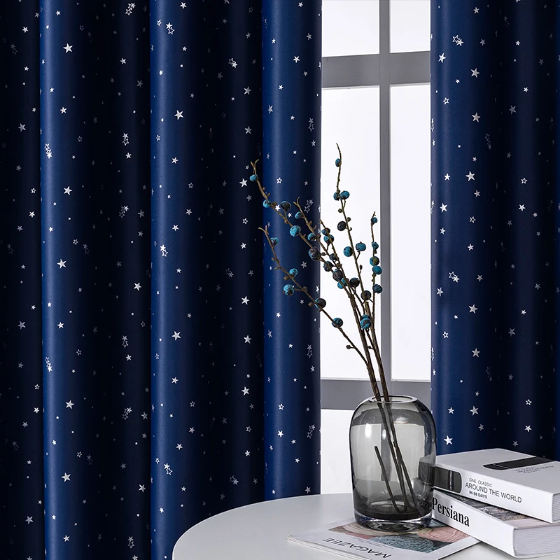 DK Lucky Star Printed Blackout Curtains For Living Room Kids Bedroom Modern Window Treatment Drapes | Дом и сад