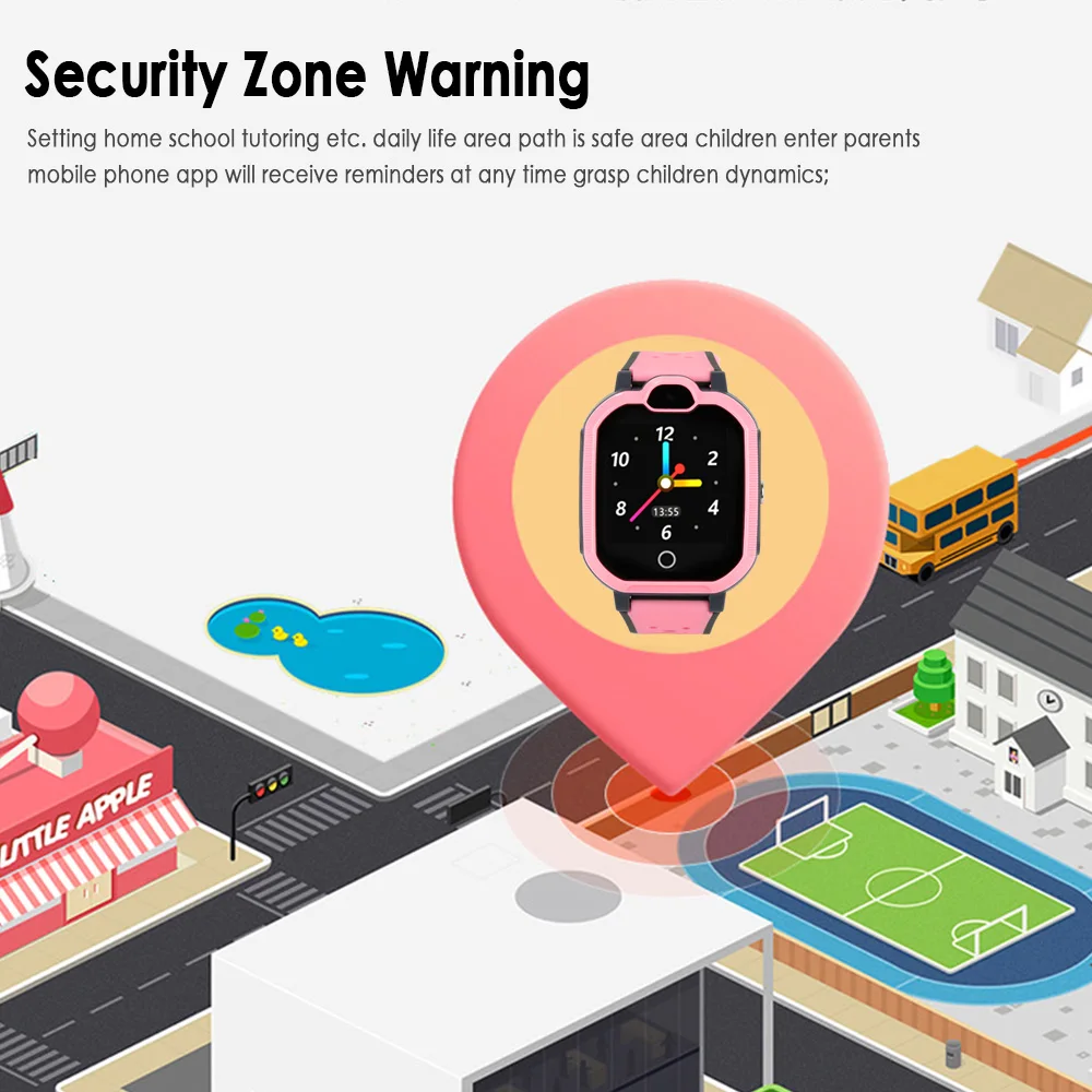 Kids Waterproof Smart Watch 4G Network Video Call GPS LBS SOS Safe Tracker Alarm Clock Camera kids Watch