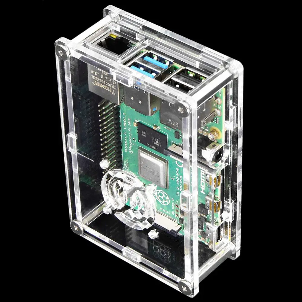 Прозрачный чехол C2: PMMA для Raspberry PI 4 PI4 модели B 1 ГБ/2 ГБ/4 ГБ акриловый корпус