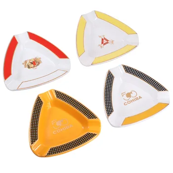 

Modern creative ceramic cigar gadgets ashtray cigar rack ashtray 4 colors tobacco cigarette ashtray gift box LB61901