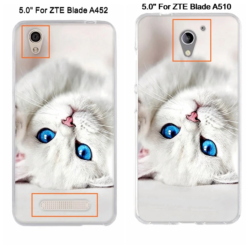 Coque для zte лезвие A610 A510 A452 A512 чехол 3D милые для zte лезвие A610 Чехол Мягкий силиконовый чехол для zte A 610 510 452 512 чехол