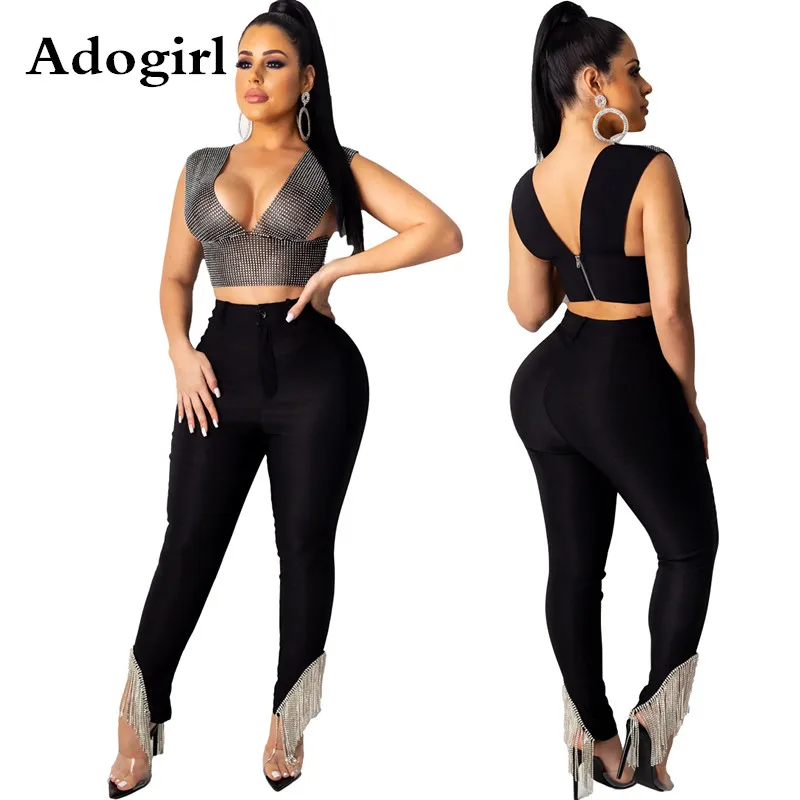 

Fashion Tassel Patchwork Pencil Pants High Waist Slim Women Pants New Personality Night Club Party Joggers Streetwea Pants