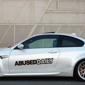 

2 JDM AbuseDaily Abuse Daily Die-Cast Vinyl Decals, Funny Style JDM Stickers Compatible With Car Windshield, Side Windows