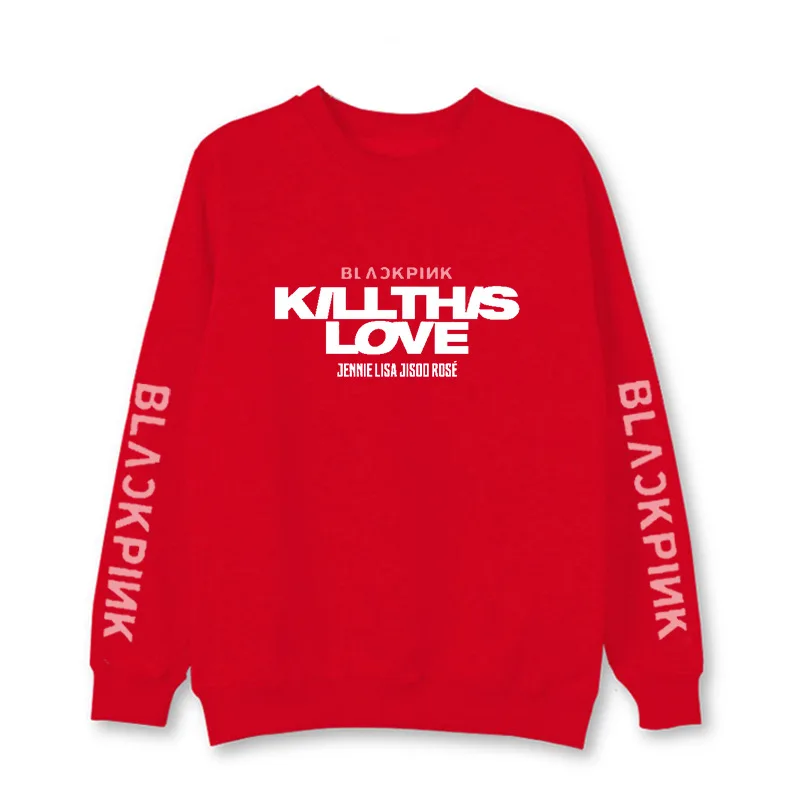 Yaapeet унисекс Одежда для влюбленных корейский BLACKPINK KILL THIS LOVE альбом толстовка с буквами Мужской Женский пуловер Sudadera Mujer
